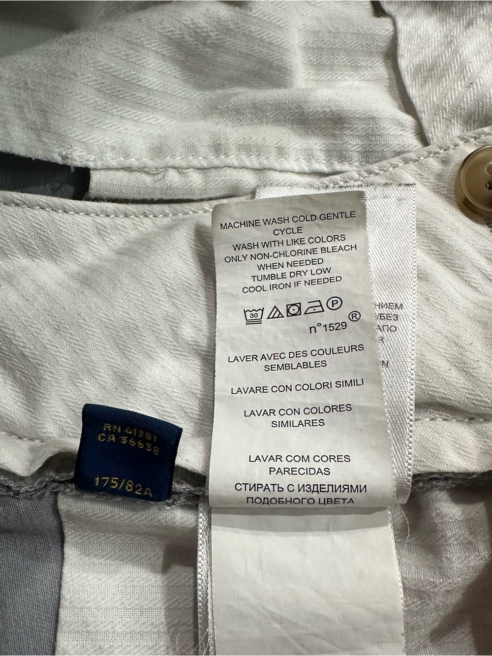 Polo Ralph Lauren Stretch Classic Fit Chino Shorts Mens 32 Light Gray Cotton - Picture 5 of 7